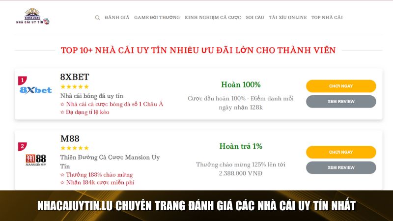 nhacaiuytin.lu là chuyên trang review nhà cái đáng tin cậy